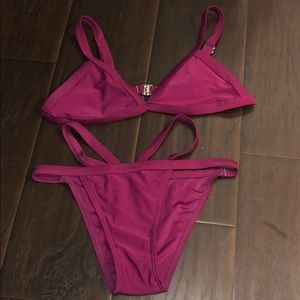 Burgundy bikini
